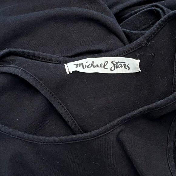 Michael Stars Black Ruched Tank Maxi Dress S - Picture 9 of 10